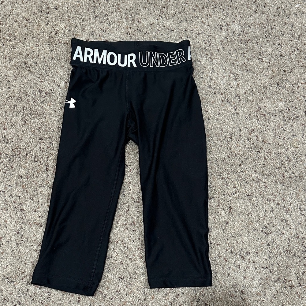 Under Armour Black Kids' Compression Capri Leggings
